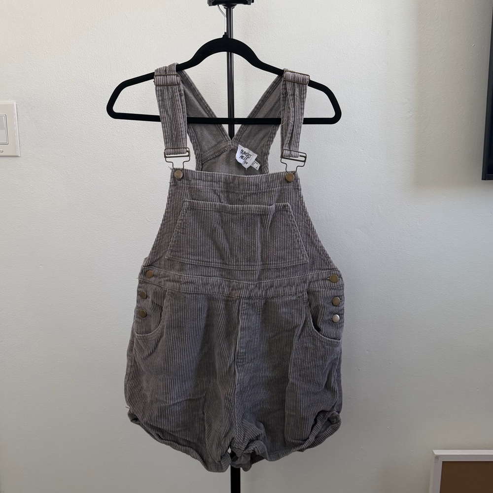 Princess Polly Grey Corduroy Overalls